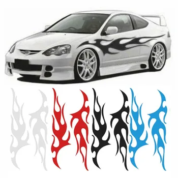 

1Pair Universal Flame Auto Car Body Graphic Decal Large Flaming Sticker Decor