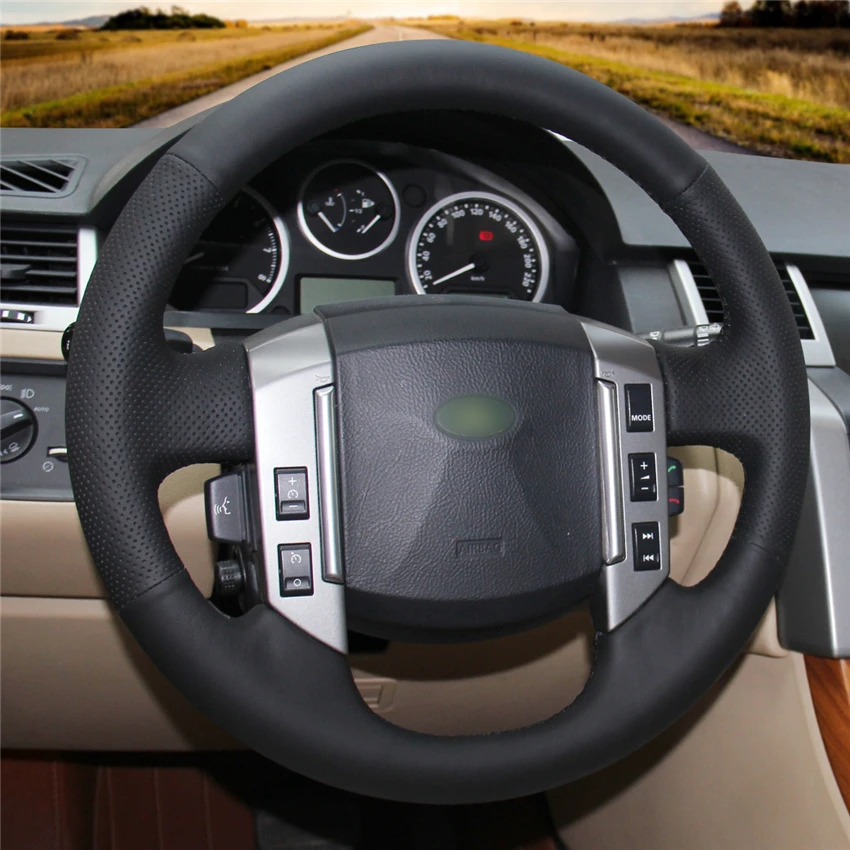 MEWANT черный искусственный кожаный чехол рулевого колеса автомобиля для Land Rover Discovery 3 2004-2009