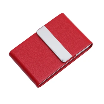 

Bag PU Women Men Business Card Holder Creative Stainless Steel Holder Box Men Credit Business Card case Wallet