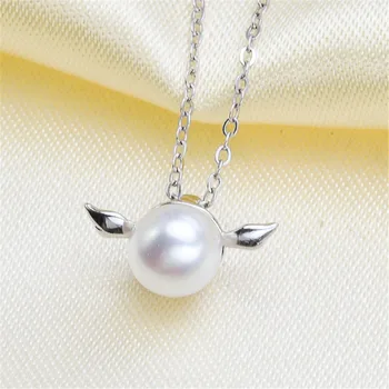 

Pendant Mount Pearl Accessories 925 sterling silver pendant of the same design Jewelry DIY No Pearl Free Shipping