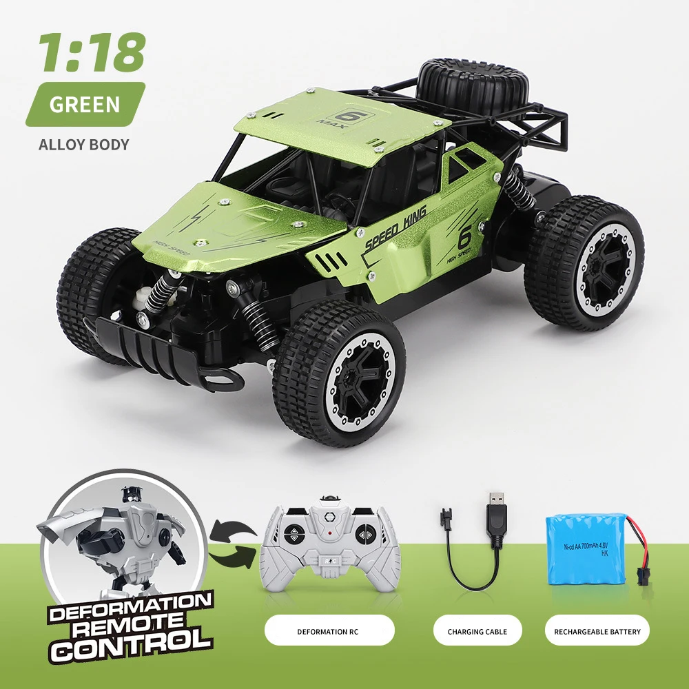 1:18 электрический RC автомобиль Рок Гусеничный пульт дистанционного управления игрушки автомобили на радиоуправлении led внедорожная игрушка грузовик для детей подарок на день рождения - Цвет: Green