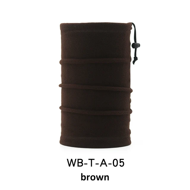 Polar Fleece Neck Tube Ear Warmer Fishing Skating Running Sport Scarf Face Mask Camping Hiking Neck Warmer Warm Cycling Headwear 1 Pcs brown