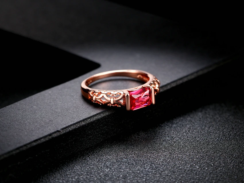 胧月镂空三色戒指 5