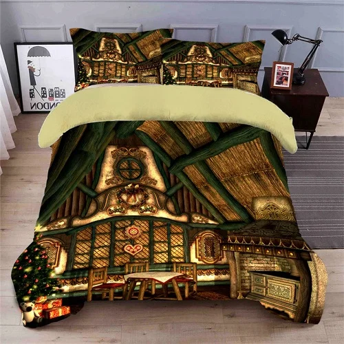 3d bedding set Ретро постельные принадлежности отель простой стиль пододеяльник набор постельного белья постельное белье хлопок комплекты постельного белья 4 шт. двойной queen King size - Цвет: 3d bedding set