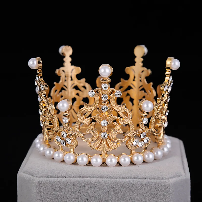 

Luxury Gold Silver Crown Tiara Women Kids Girls Wedding Bridal Hair Jewelry Shiny Rhinestone Hair Decoration