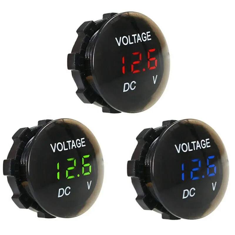 DC Waterproof Digital Display Vehicle Voltmeter Led Voltmeter For Automobile And Motorcycle Battery Meter Tester