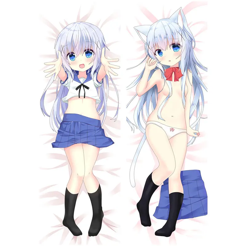 2WAY Аниме Go chuumon wa Усаги desuka? Чудесные вечерние накидки на подушки Чехол сексуальная девушка 3D двухсторонняя кровать обниматься тела Чехол GM03 - Цвет: 2WAY