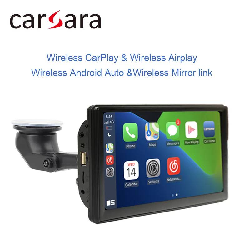 7 Inch Touch Screen Car Portable Wireless Apple CarPlay Tablet Android Radio Multimedia Bluetooth Navigation HD1080 Stereo Linux |