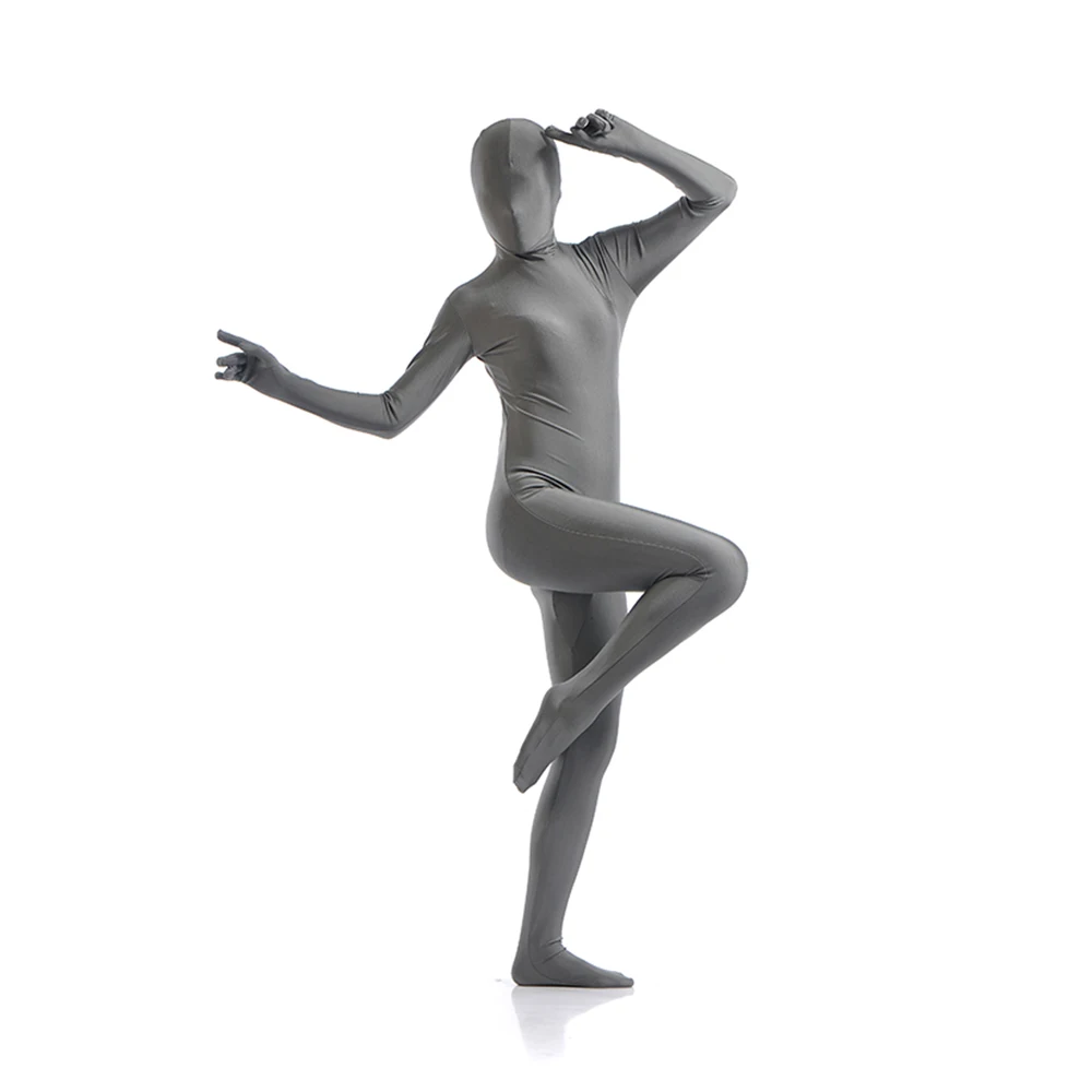 Cosplay&ware Custom Adult Full Body Spandex Lycra Zentai Suit Sliver Black Tight Suits Pure Color Halloween Party Unitard -Zentai shop online H97e0ebf8776345f3a856b53cc2929daby.jpg