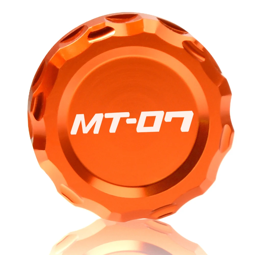 Motorcycle Aluminum Cylinder Rear Fuel motorbike Brake Fluid Reservoir Cover cap For Yamaha MT-07 MT07 MT 07