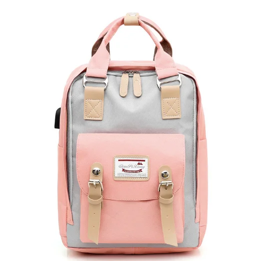 

Candy Color Women Girls Canvas Big Backpacks Waterproof School Bags For Teenagers Cute Laptop Backpack Patchwork Kawaii Backpack