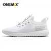 ONEMIX Tennis Shoes For Women Flying Woven Breathable Outdoor Sneakers Woman Light Round Cross Straps Flat Slip on Sports Shoes ► Photo 1/6