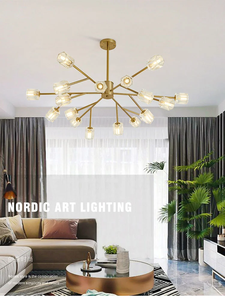 long chandelier Modern Led Crystal Ceiling Chandelier Corridor Aisle Balcony Bedroom Living Room Home Indoor Hexagon Cup Pendant Lights Fixtures chandeliers