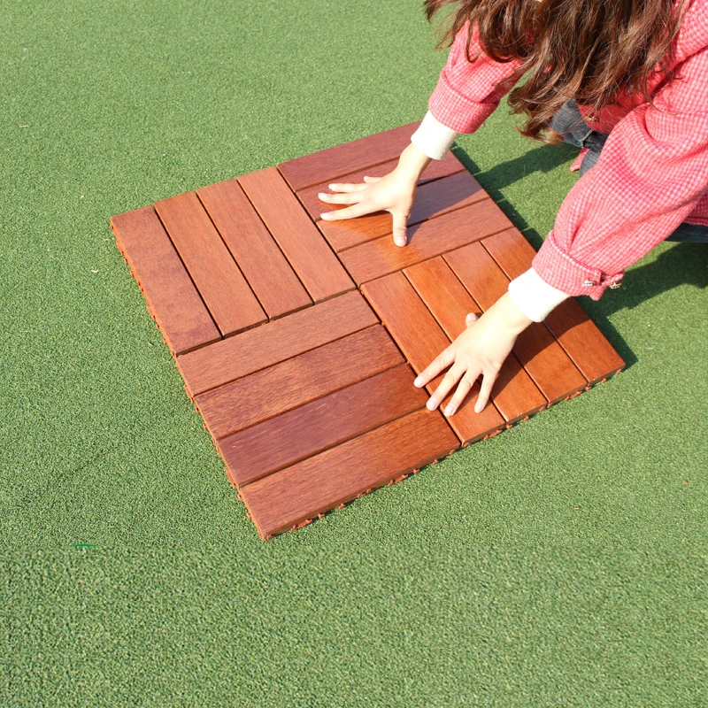 High grade Outdoor Wooden Floor tiles 1box 11pcs 30x30cm Waterproof