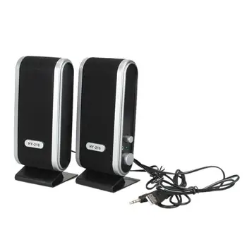 

2Pcs 6W USB Power Full Range Stereo Subwoofer Computer Speakers Mini Stereo 3.5mm with Ear Jack For Desktop PC Laptop