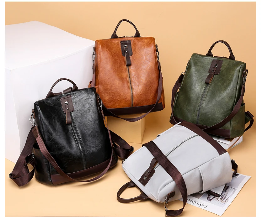 AMYGG, новинка, женские рюкзаки, высокое качество, повседневная сумка, большая вместительность, для путешествий, мягкий кожаный рюкзак из искусственной кожи, многофункциональные сумки