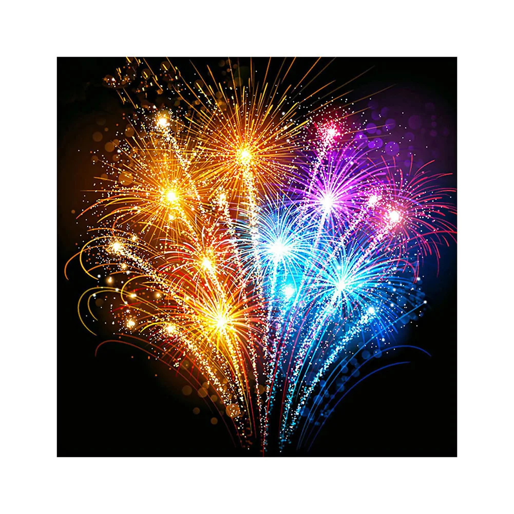 

30x30cm Diamond Painting Fireworks Carp Cross Stitch Craft Full Round Diamond Painting Embroidery Wall Decor Diamond Painting