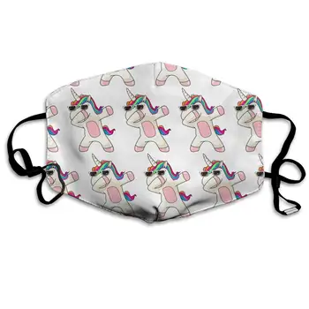 

Dust Mask Windproof Mouth Masks Washable & Reusable Cool Funny Dabbing Rainbow Hair Protection Sun Smoke