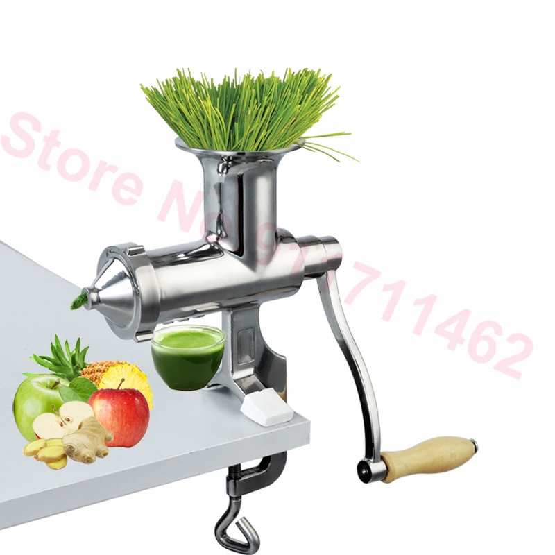 Manual Wheatgrass Juicer Extractor Stainless Steel Auger Slow Squeezer Fruit Wheat Grass Vegetable Orange Juice Press Machine 4