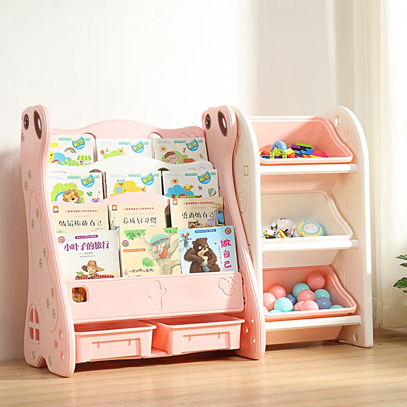 

Bookshelf floor children's toy storage rack home simple baby picture book rack children's toy cabinet bookshelf rack
