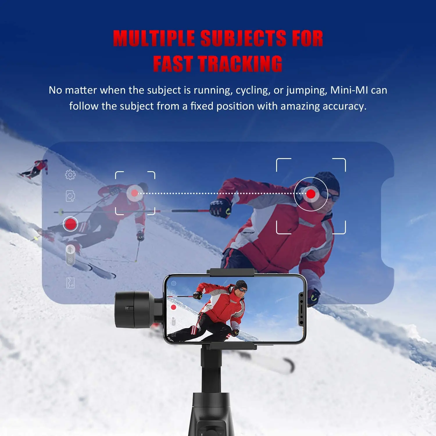 Moza Mini MI 3-Axis Smartphone Gimbal Stabilizer with Wireless Charging Multiple Subjects Detection Inception Mode Timelapse