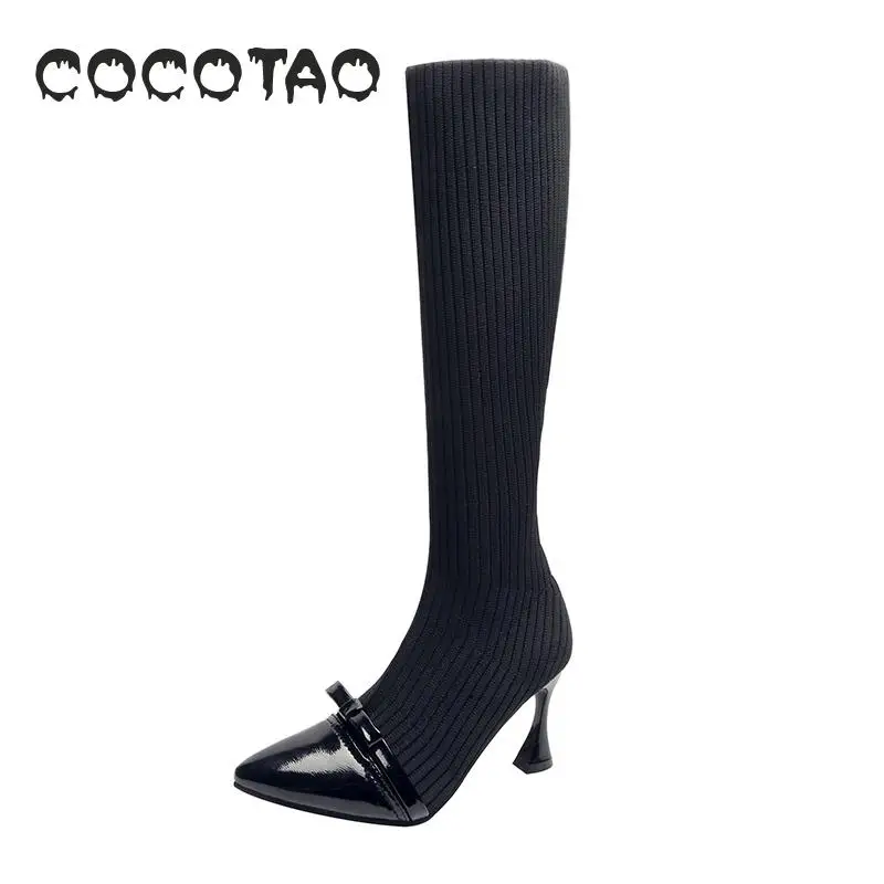 Осень, новые чулки, женские тонкие носки на высоком каблуке, сапоги, тонкие сапоги, эластичные высокие сапоги, 52