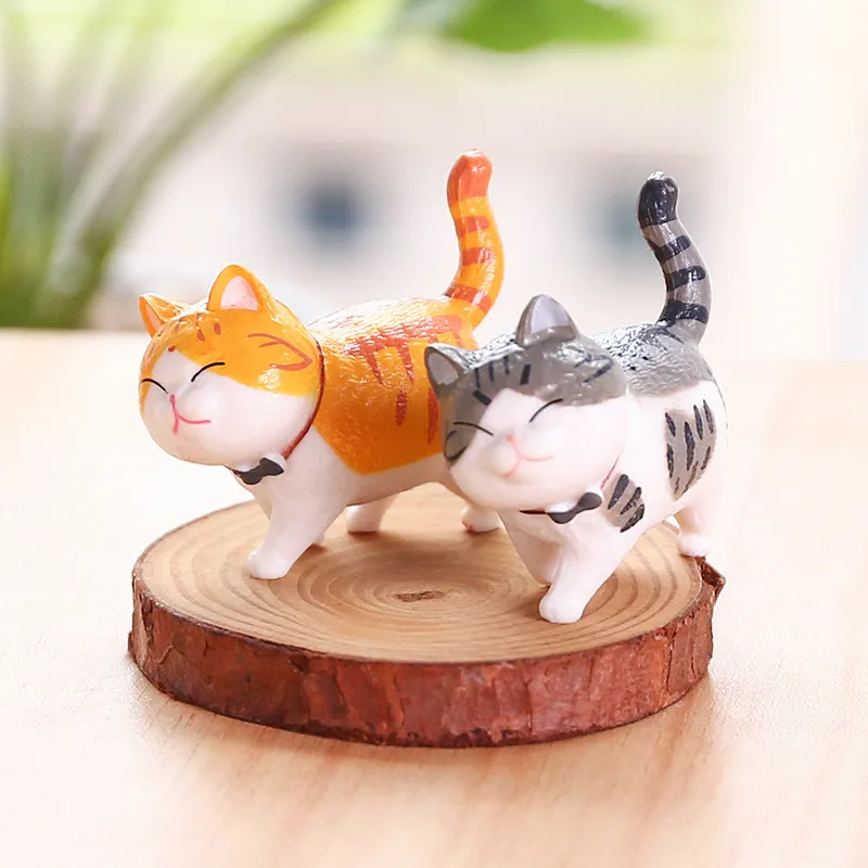 Милый Кот украшения Kawaii колокол рисунок с котом Волшебные садовые фигурки для