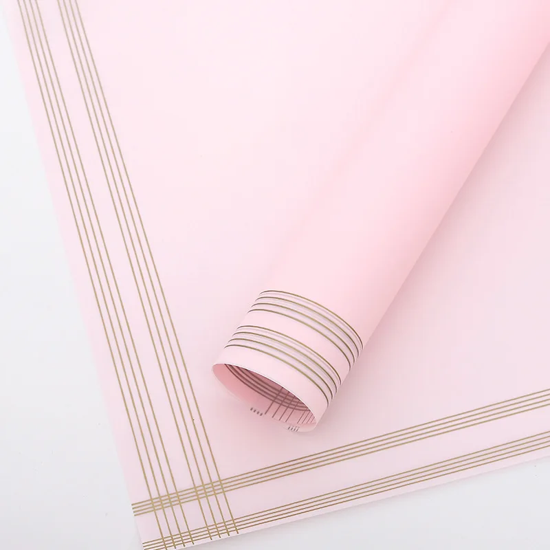 Pink 2 шт./упак. в полоску подарочная бумага для цветов ручной работы DIY скрапбук декоративные поделки бумага флорист материалы - Цвет: Pink