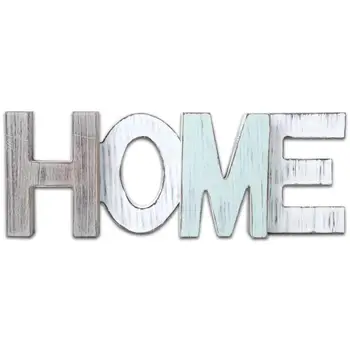 

Nordic Style Wooden HOME Letter Decoration Living Room Table Desk Pine and Density Board Rural Antique Pastoral Style Ornaments