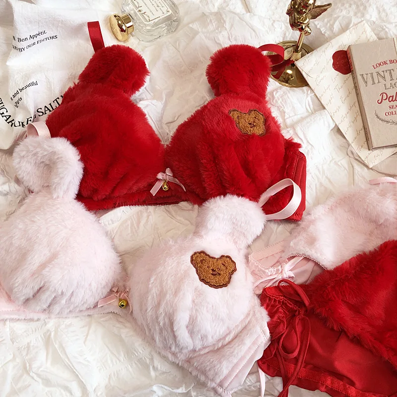 Generisch La Lingerie Femmes 1 PC Teddy Body Lingerie Sexy Encolure Épaule Nue Attaché PU Bas à Lacets Body En Peluche Avec 1 Paire Anneau De Jambe Lingerie Noël Femme, Rouge, S