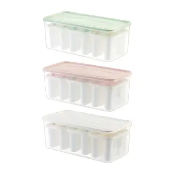 

12 Grid DIY Ice Cream Molds with Cover Sticks Cool Freezing Tray Popsicle Maker Snacks Making Reusable Tool for Frozen Treats Ba