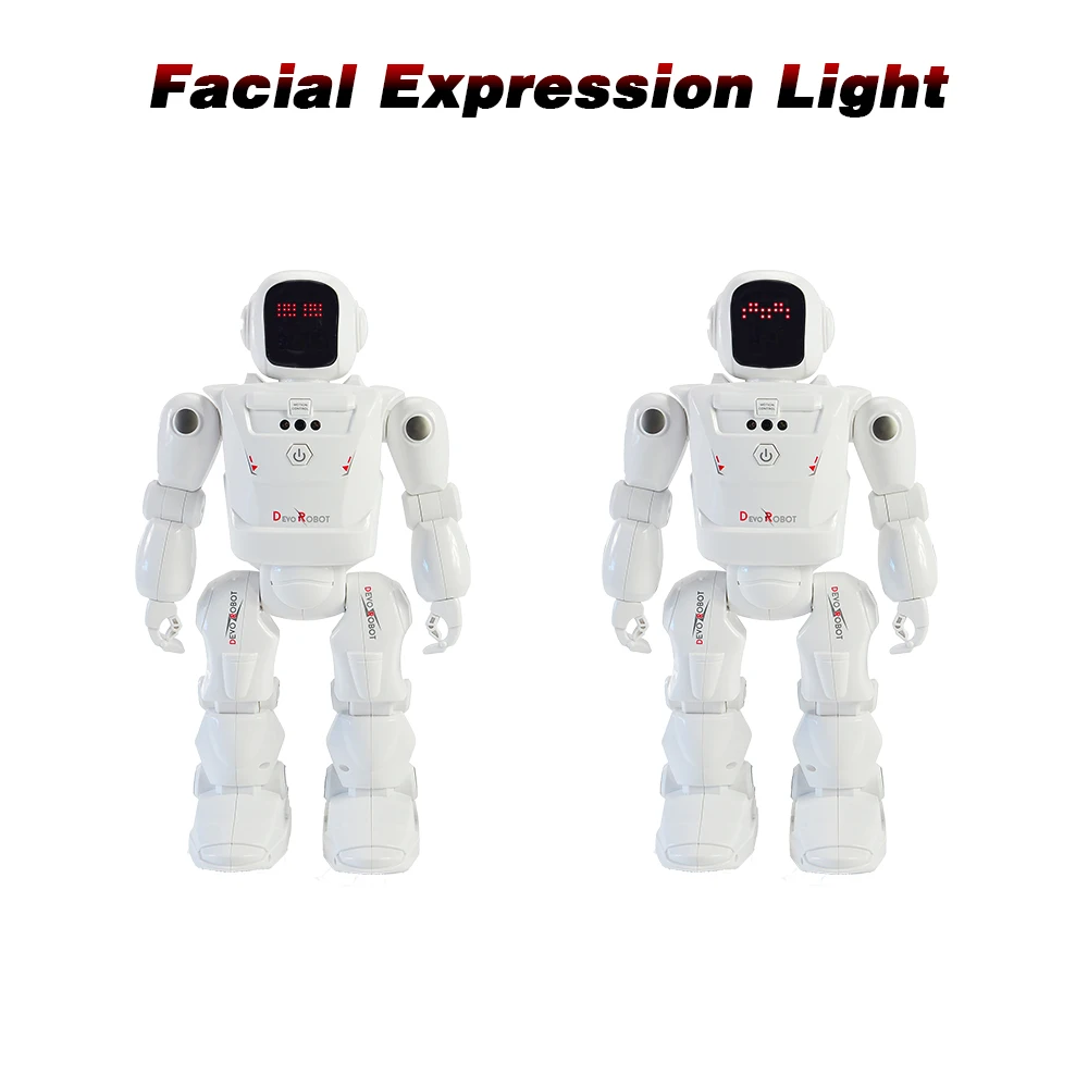 Smart Robot Programming Mode automatically Demonstrates Gesture Sensing Motion Control Facial LED Light Dancing Robot Child toys