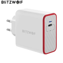 BlitzWolf 45 Вт USB PD Быстрая Зарядка Тип C телефон Быстрая зарядка настенное зарядное устройство ЕС Разъем для iPhone 11 Pro Max/iPad Pro/Macbook