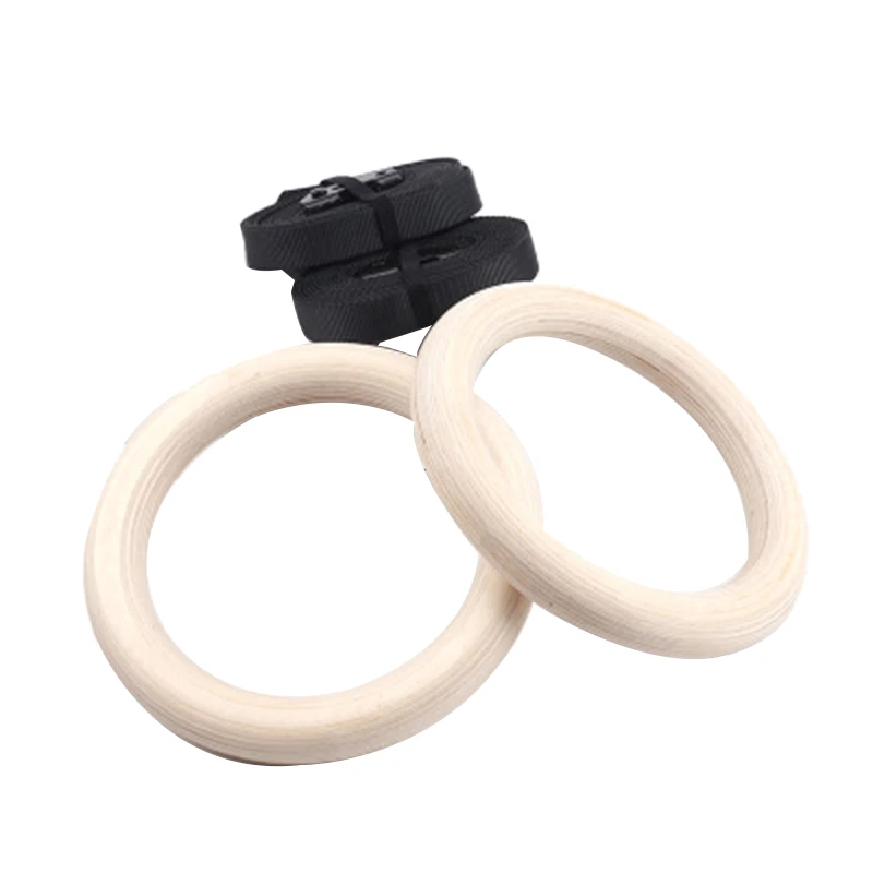 

32Mm Birch Gymnastics Ring Sports Sports Rings Gym Exercises To Pull Up Muscles Adjustable Long Buckle Strap Exercise Suitable