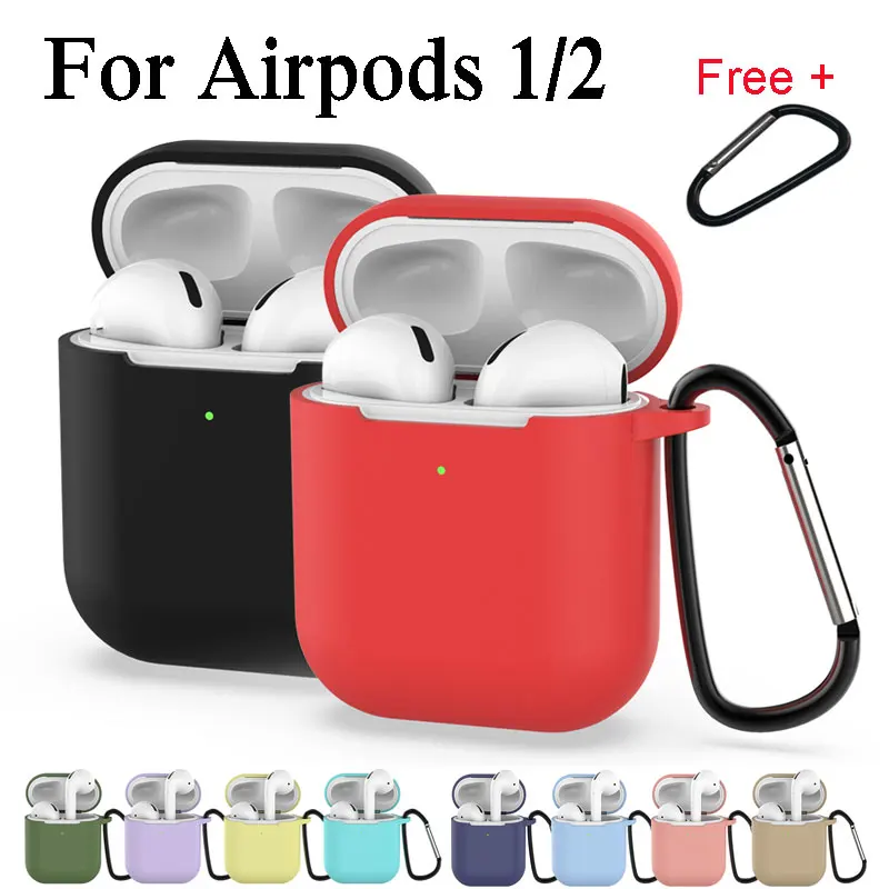 Чехол для беспроводных наушников AirPods 2 силиконовый мягкий чехол Apple Air pods 2nd Airpods2