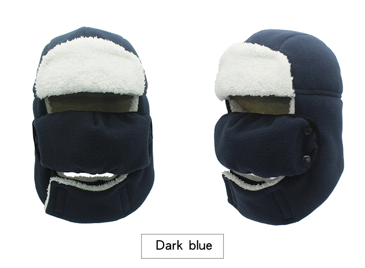 orange mad bomber hat Outfly Child Cap Winter warm Beanie Pilot Hat Cotton plus Fleece Mask Detachable Portable Windproof mad bomber trapper hat