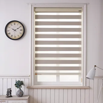 

Shell Zebra Blinds Double Layer light shading Window Roller Blinds for Living Room Bedroom Study jacquard weave bark curtain