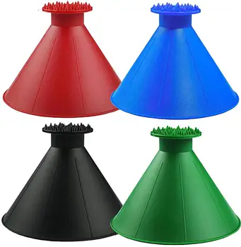 

QEEPEI Round Windshield Ice Scrapers Magic Cone-Shaped Car Windshield Ice Scraper Car Snow Removal Shovel Tool