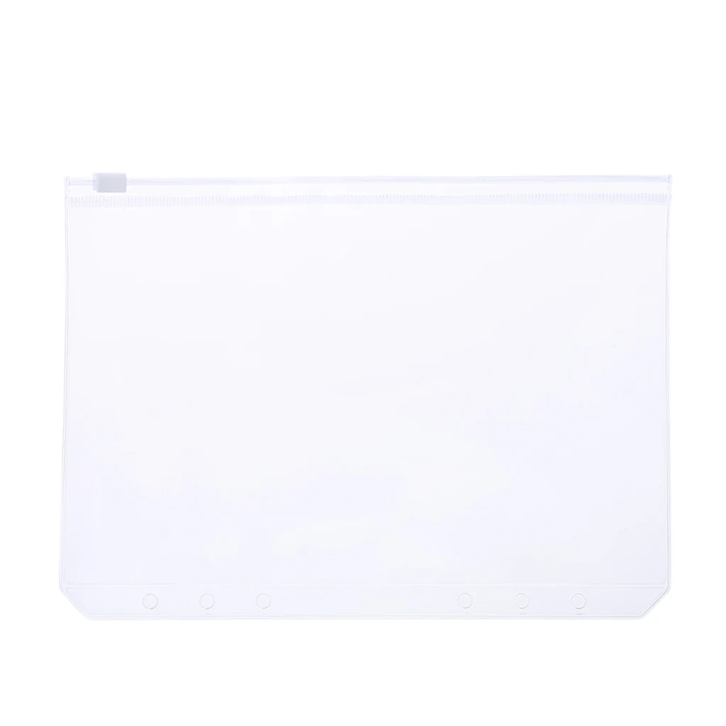 Прозрачный ПВХ сумка для хранения для Ноутбука Дневник ежедневник на молнии визитные карточки - Цвет: A5