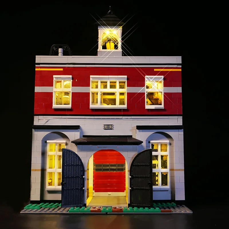 

Only Led Light Up Kit For creative Fire Brigade Station 10197 (NOT Include The Model)