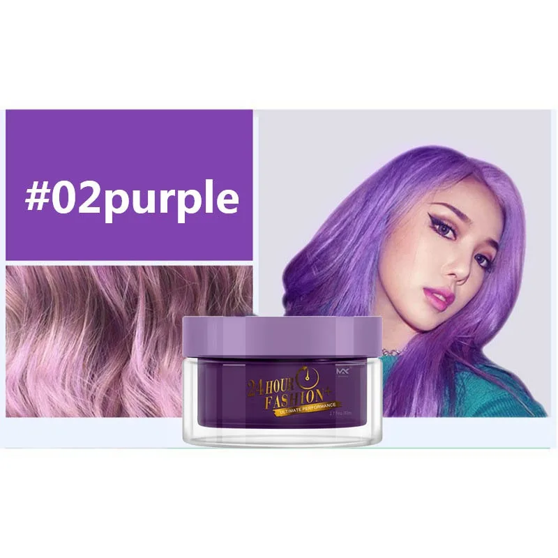 6 kleuren Haar Kleur Wax Wegwerp Niet giftig Tijdelijke Modellering multi-kleur Haar Styling Verven Modder