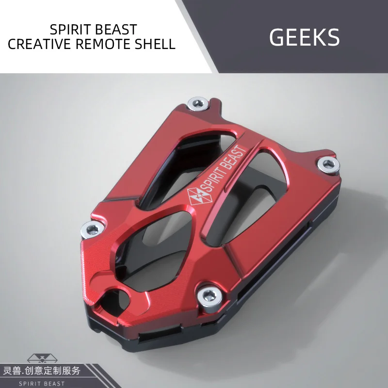 redL8 Чехол для ключа мотоцикла Spirit Beast, чехол для дистанционного ключа, алюминиевый сплав, CNC - Цвет: redL8