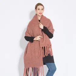 2019 зимний шарф для женщин soild кашемировые шарфы длинный шерстяной палантин дамские шали и обертывания женские пончо палантины foulrad femme