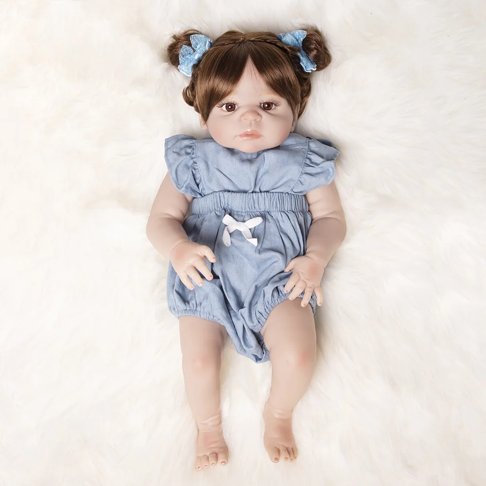 Pickwoo bebes кукла-реборн 48 см 55 см куклы для маленьких девочек Мягкие силиконовые Boneca reborn Brinquedos Bonecas детские подарки игрушки