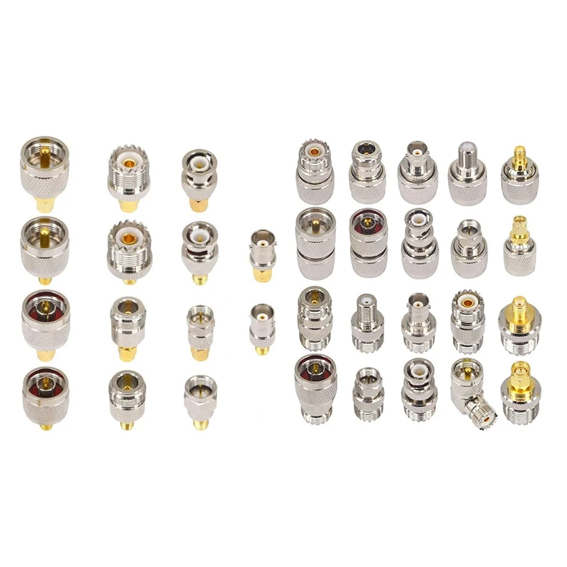 New 1Set SMA Connectors Kits & 20PCS RF Coaxial Connector Kit UHF SO239