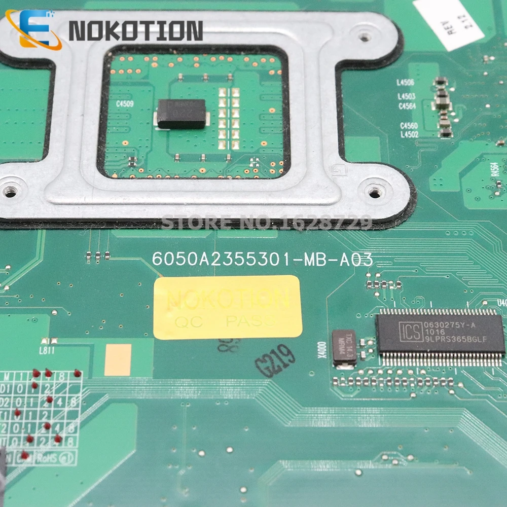 NOKOTION V000225020 материнская плата для Toshiba Satellite C650 C655 6050A2355301-MB-A03 основная плата GL40 DDR3 Бесплатный процессор