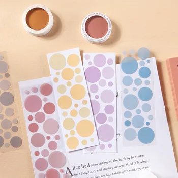 

6 Sheets Morandi Style Dot Stickers Scrapbooking Decorative Sticker Korean Diy Diary Album Stick Label Cute Stationery