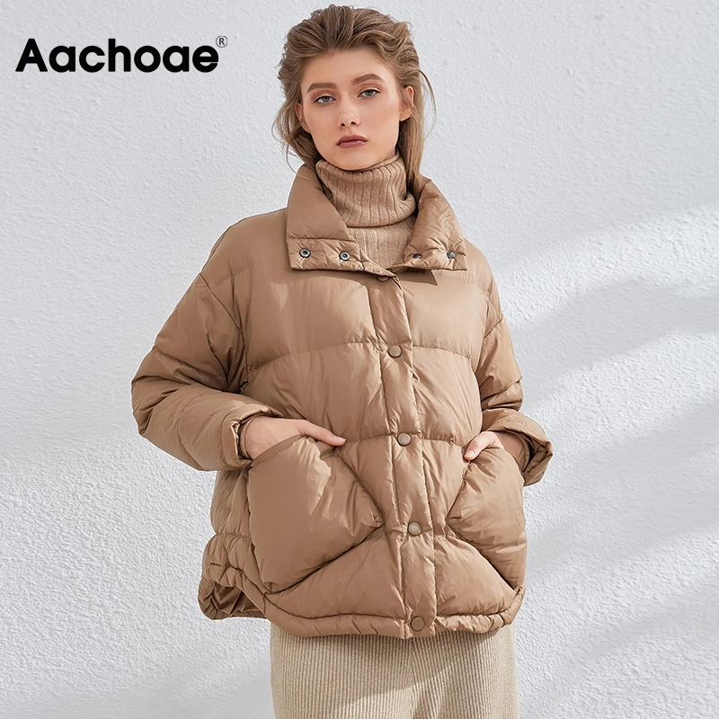 Aachoae Womens Coats 2020 Winter Single Breasted