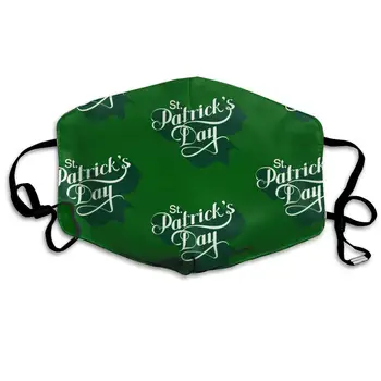 

St. Patrick's Day Washable Reusable Mask, Cotton Anti Dust Half Face Mouth Mask For Kids Teens Men Women With Adjustable Ear