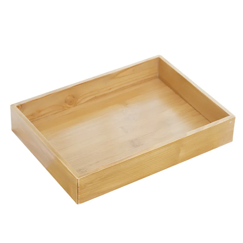 

Bamboo Rectangular Serving Tray Succulents Pots Trays Fruit Dish Tea Tray Home Decoration Crafts